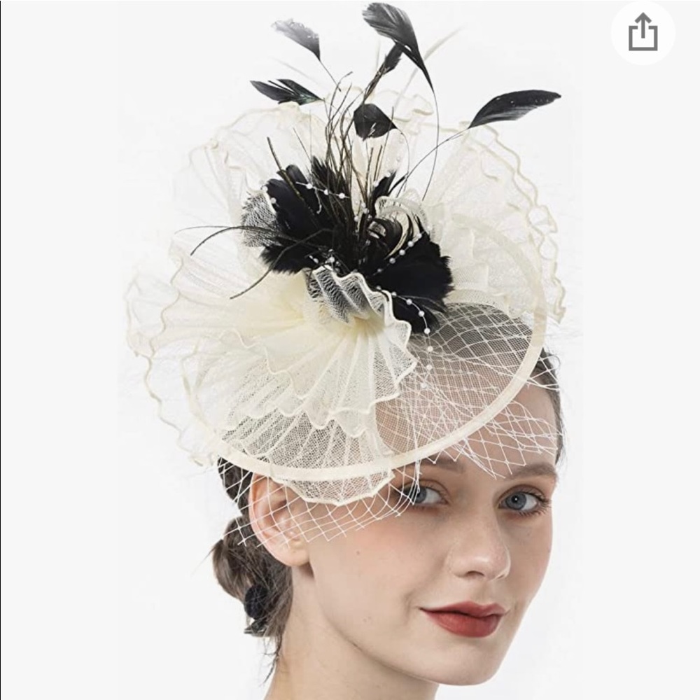 Safer Women Ivory Floral Fascinator Headband